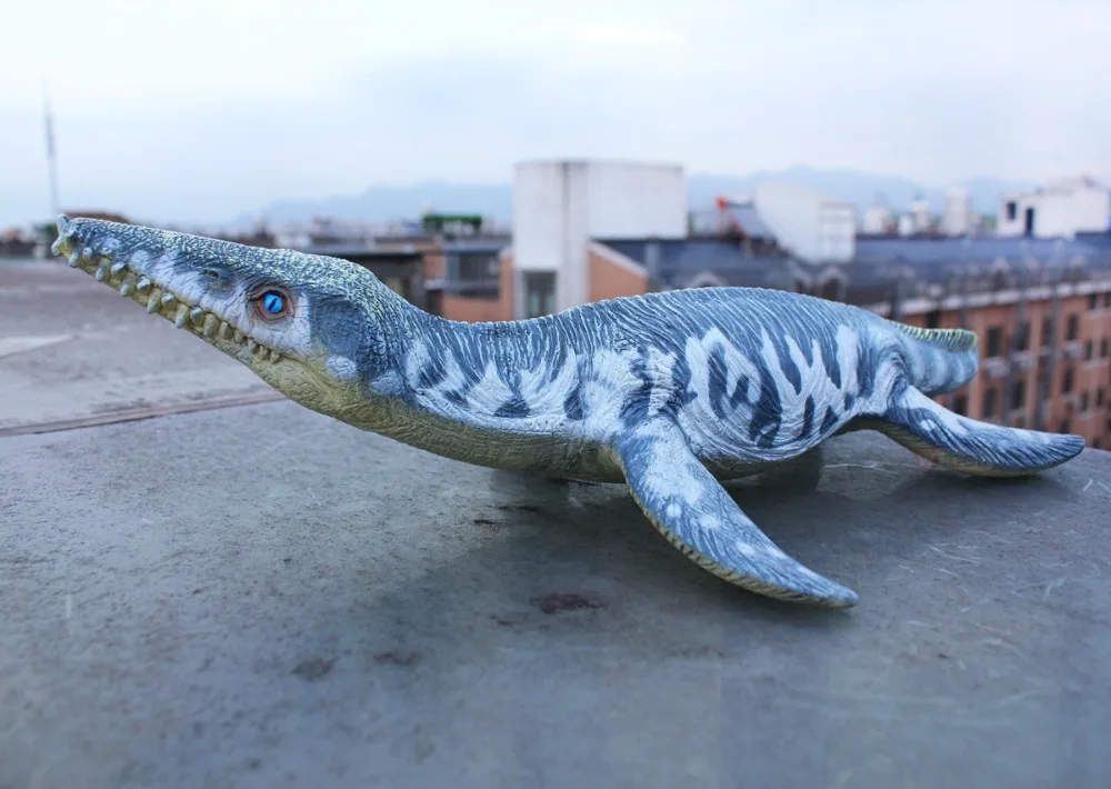 Sea Life Liopleurodon динозавр игрушка мягкая ПВХ фигурку ручная роспись животных Модель Коллекция Классические игрушки для детей подарок