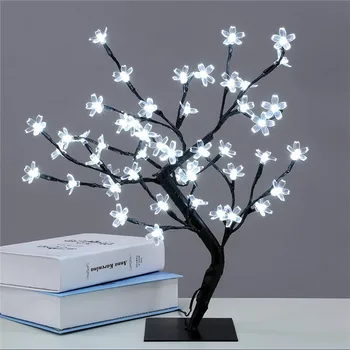 

Bonsai Flower Tree Lights LED Cherry Blossom Plug Powered For Home Office Bedroom Desk Table Wedding Christmas Decoration