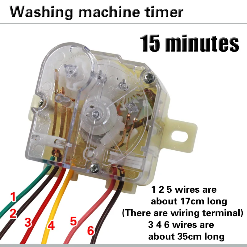 Таймер для стиральной машины 6 линий 90 градусов 15 минут таймер переключатель полуавтоматические аксессуары для стиральных машин