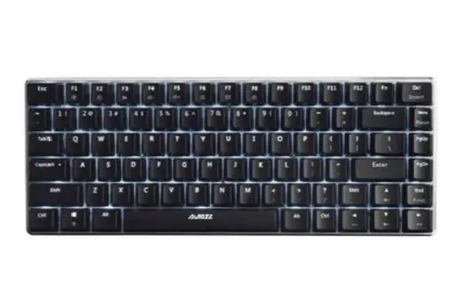 Ajazz AK33 RGB/три цвета/одна подсветка игровая механическая клавиатура 82 клавиши синий/черный переключатель сплав база USB Проводная клавиатура - Цвет: Белый