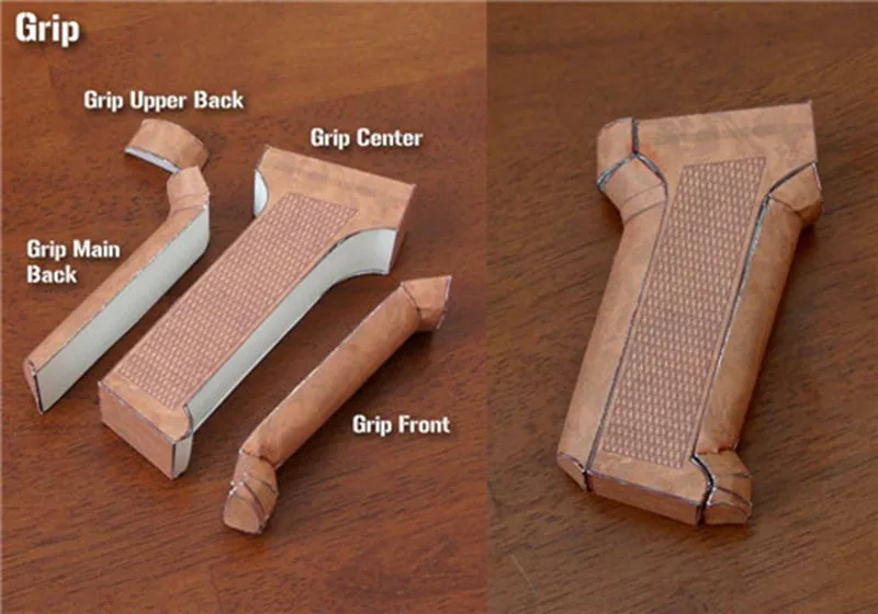 DIY Бумага Ремесло масштаб 1: 1 AKM пистолет Бумажная модель AK47 ручной работы игрушка для мальчика креативный подарок