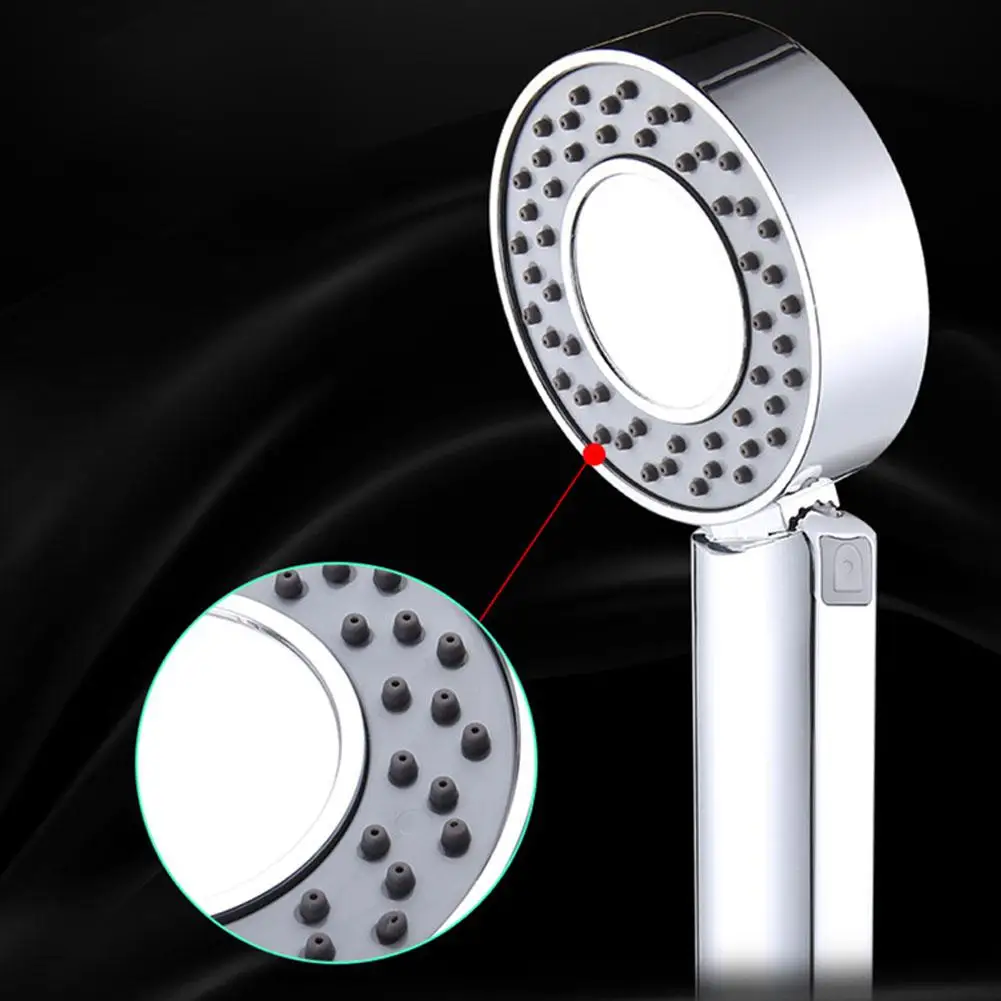 Двухсторонняя душевая головка водосберегающий Круглый ABS хром усилитель для ванной Душ высокого давления ручной душ