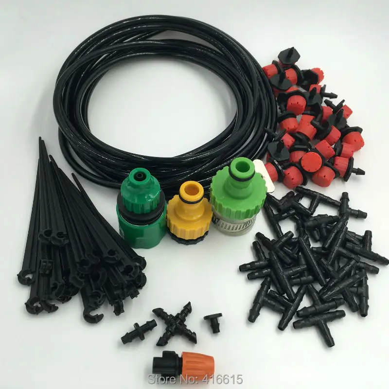 30x Dripper +25m Hose DIY Plant Micro Drip Irrigation Systems Automatic