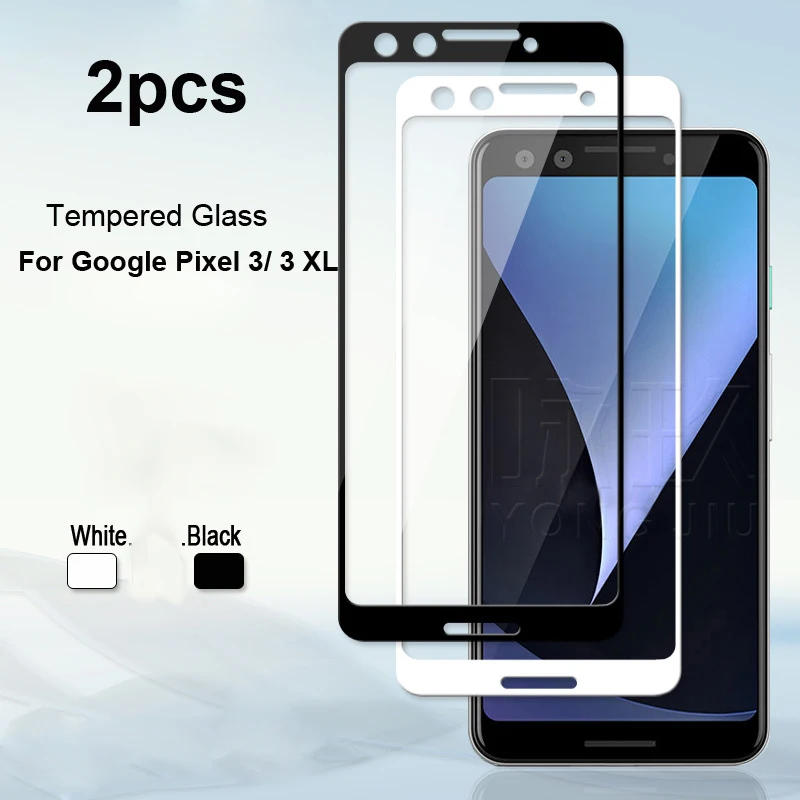 

2PCS Glass for Google Pixel 3 Pxiel 3 XL 2.5D 9H Full Coverage Tempered Glass Screen Protector for Google Pixel3 Pxiel 3 XL