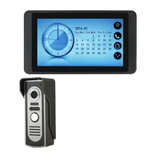 Best Price DVR camera Intercom doorbell camera video door phone home security system kit night vision digital video record wired 7'' screen