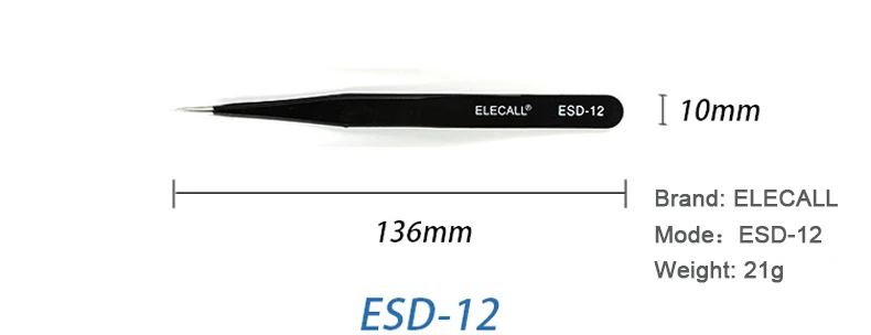 ESD-10 безопасный анти-магнитный инструмент набор антистатические пинцеты из нержавеющей стали