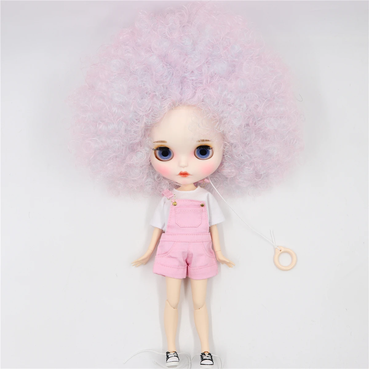 Ледяная фабрика blyth кукла 1/6 BJD шарнир тело бледно-фиолетовые вьющиеся волосы, BL6909/QE126107 30 см