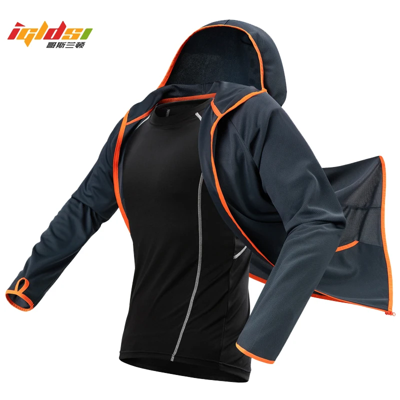 Summer Lightweight Waterproof Hoodie Jacket Men Quick Dry Skin Coat Casual Thin Breathable Ice Silk Outwear windbreaker M-4XL