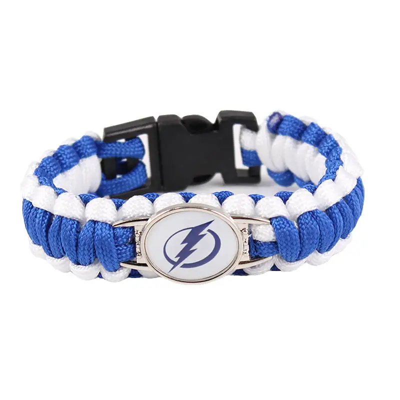 2017 new hockey bracelet nhl philadelphia flyers charm braided flyers bracelet with charm