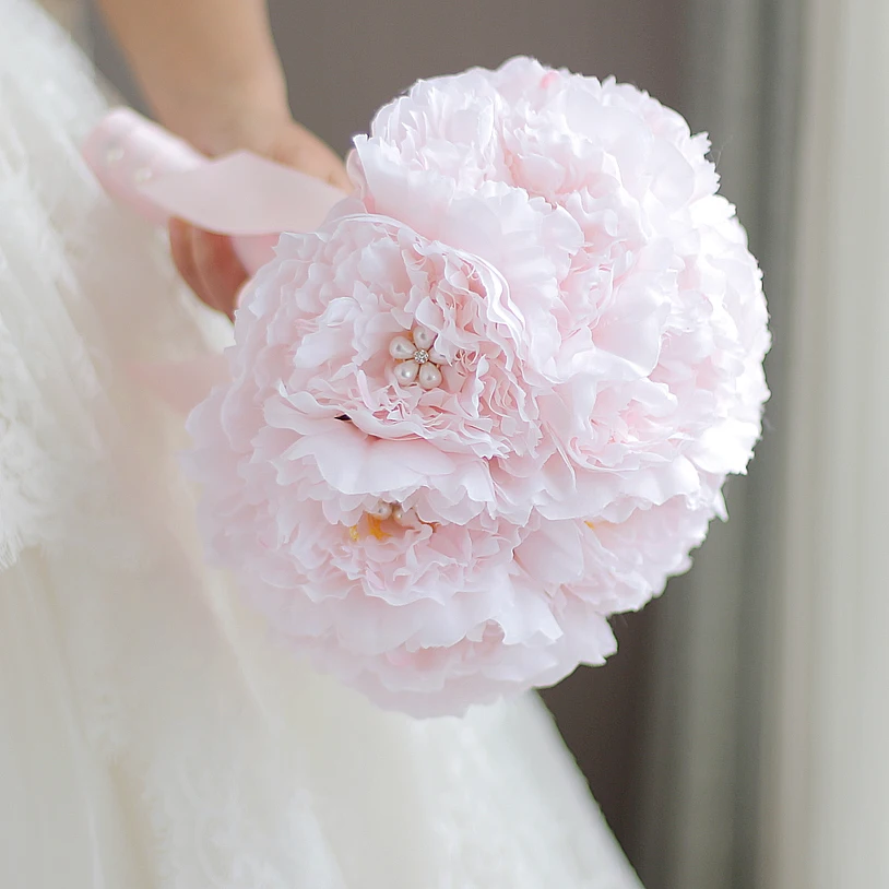 IFFO-high-end-custom-bride-brooch-bouquet-wedding-bouquet-bride-bride-bridesmaid-pink-peony-9-inch (2)