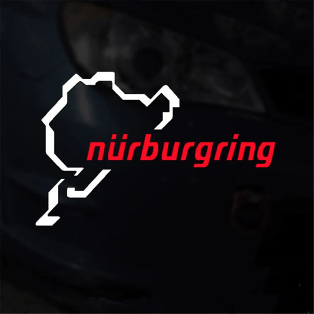 

Newbee Car Styling Sticker The Racking Track Germany Nurburgring Racing Vinyl Decal for Window Windshield For BMW Audi Nissan