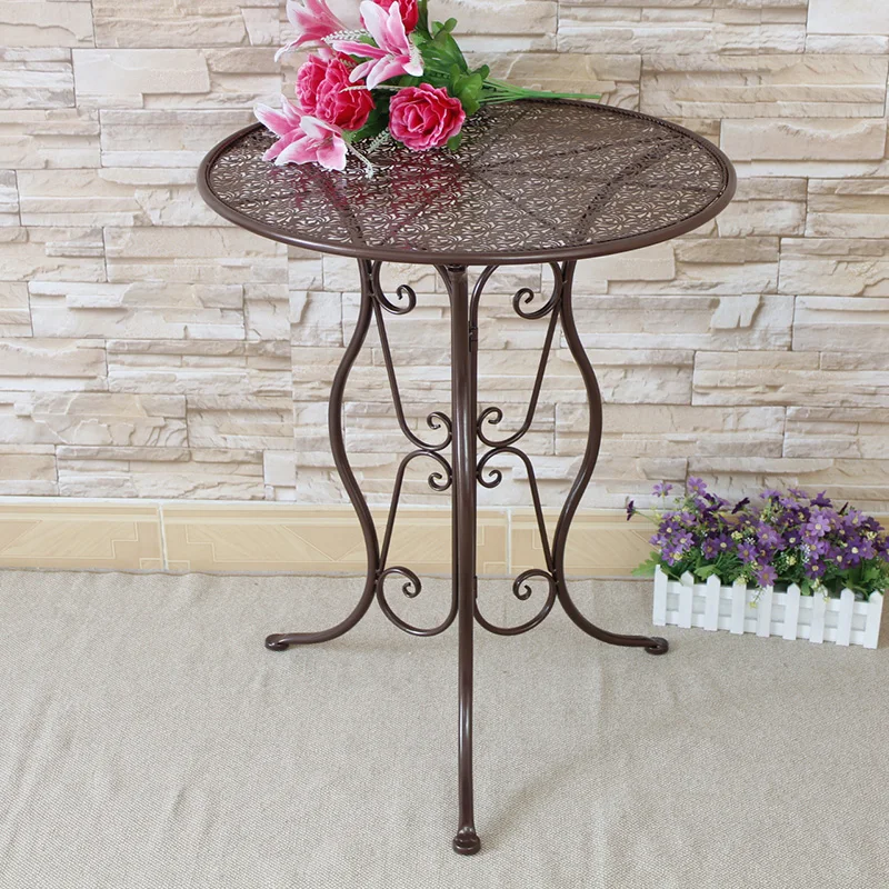 Creative Style Metal Small Round Leisure Tea Table Corner Balcony Coffee Table