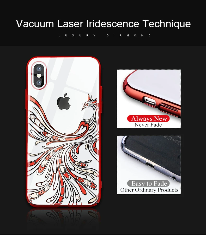 KINGXBAR Cover for iPhone Xs Cover Luxury Transparent Case for iPhone Xs Max Case Crystals from Swarovski for iPhoneXs Coque     (6)