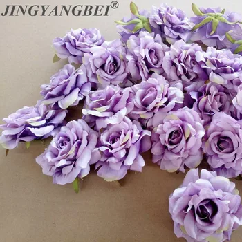 

10 pieces. Artificial Flowers Head Heel 10cm for Wedding Jewelry DIY Wreath Gift Box Flower Silk Party Design Flowers
