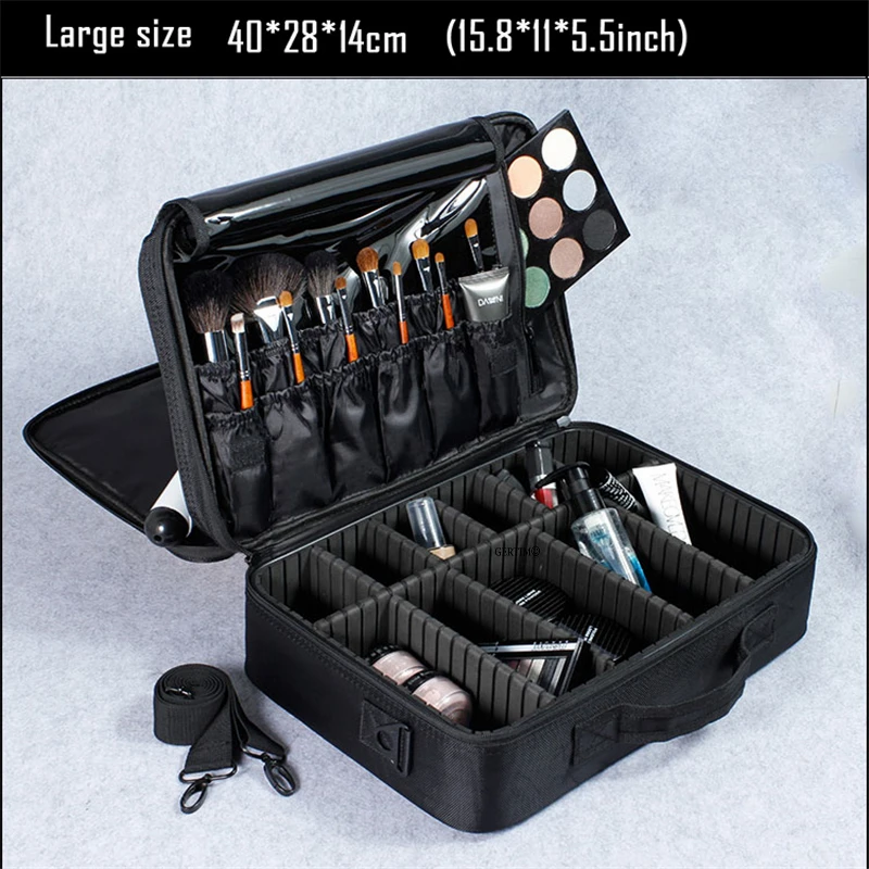 Beautician Tissue Professional Vanity Cosmetic Eyelash Nail Bag Organizer Travel Make Up Cases Big Capacity Cosmetics Suitcases