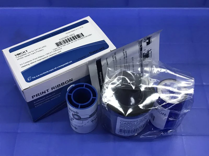 Cinta de Color YMCKT Compatible 535000 003 + Kit de limpieza para