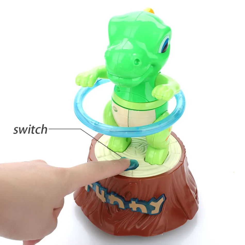 Koop Elektrische Muziek Dinosaurus Fitness Speelgoed Plastic Groene Interessante Game Development Start Vermogen Voor Kinderen Kids