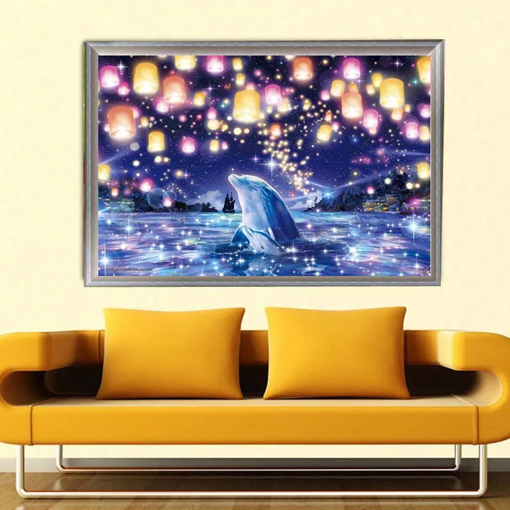 

Star Dolphin DIY Diamond Drill Cross Stitch Decorative Painting Embroidery Craft Drawing Dropshipping FAS