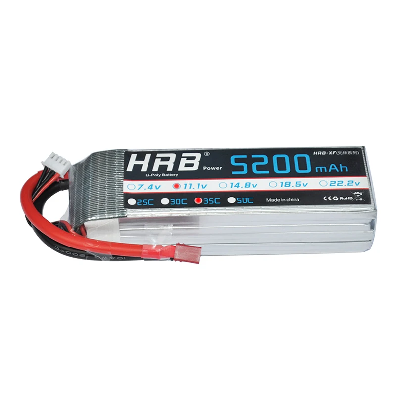 

2pcs HRB RC Battery Lipo 5200mah 11.1V 35C Max 70C 3S AKKU for RC Helicopter Airplane Car