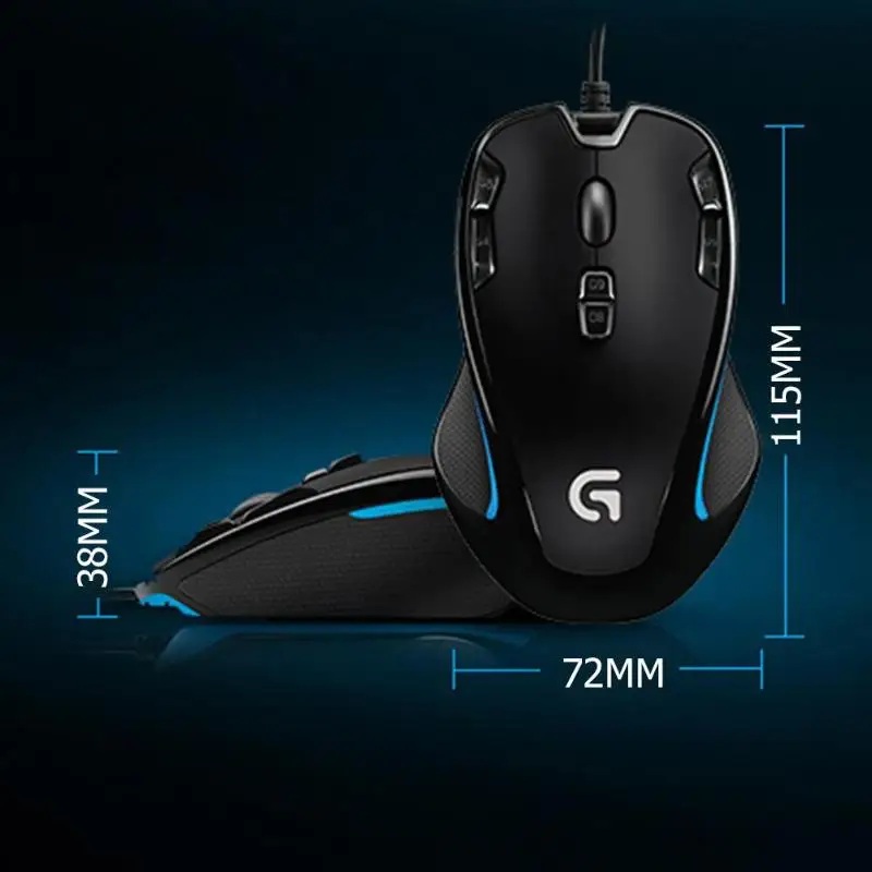 Оптическая игровая мышь logitech G300s Ambidextrous, проводная USB мышь с 9 программируемыми кнопками, 1000 Гц, сверхвысокоскоростная проводная мышь, Новинка