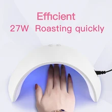 27 Вт Светодиодный светильник для ногтей, гель для ногтей, Сушилка для ногтей, Профессиональный гель для ногтей, usb тип, 60 s/90 s настройки для ногтей