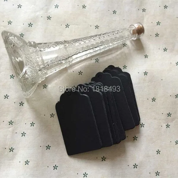 free shipping wholesales blank black 350gsm matte paper tag 4x8cm 400 pcs a lot DIY gift tags