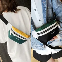 Новое поступление холщовая модная сумка на пояс унисекс поясная сумка для девочек телефон нагрудная сумка кошелек женская повседневная сумка на молнии ремень сумки