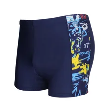 Мужские плавки для плавания, пляжные шорты с принтом, синий костюм для серфинга размера плюс, боксеры, пляжные шорты для серфинга, купальные костюмы