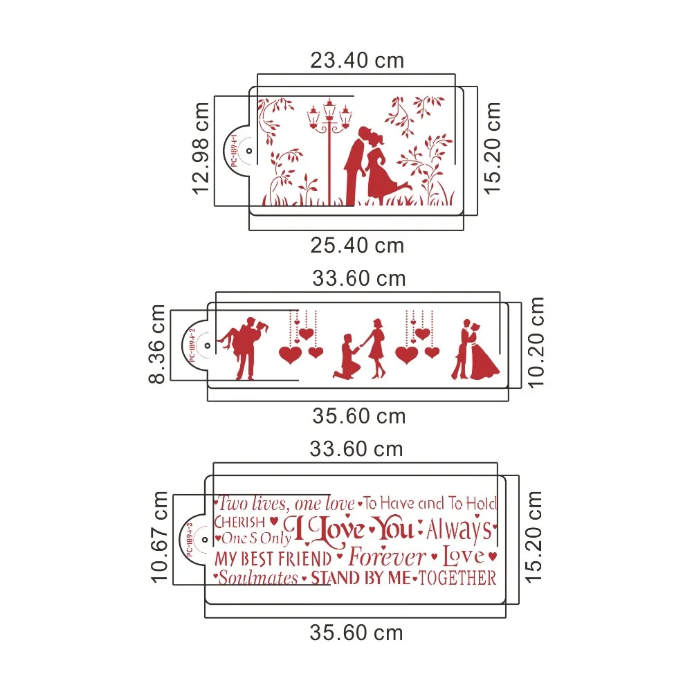 3 шт. свадебный торт живопись трафарет Инструменты для кексов(капкейков) трафареты торт кухонные Инструменты для декорирования аксессуары Кондитерские инструменты