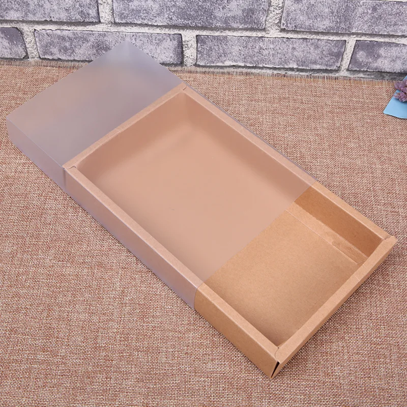 100 Teile/los Große Matt PVC Abdeckung Kraft Papier Schublade Boxen DIY Handgemachte Seife Handwerk Schmuck Box für Hochzeit Party Geschenk verpackung – Detail 2