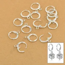 Серьги-кольца, ювелирные изделия, 20 шт(10 пар), настоящее чистое 925 пробы, серебряные ювелирные изделия, левербэк, ушные серьги 12 мм