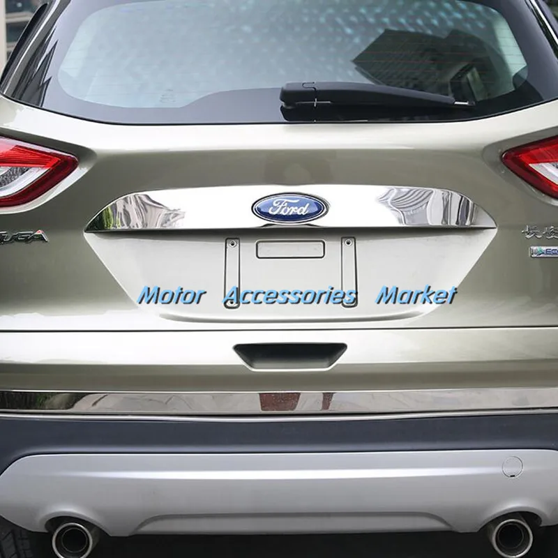 New Chrome Trunk Lid Cover Tail Door Molding Trim For Ford Kuga Escape 2013 2014 2015 2016door