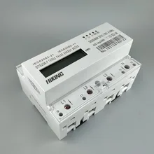10 (100) um 3*230 v/400 v 50 hz trifásico do trilho do ruído kwh watt hora din-trilho medidor de energia lcd
