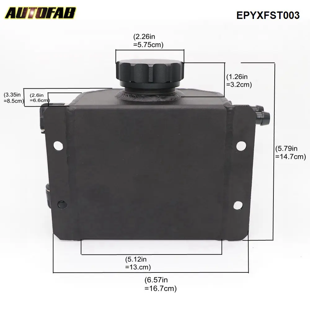 Универсальный 1Л алюминиевый сплав двигатель маслоуловитель может дышащий резервуар бутылка бачок радиатора EPYXFST003