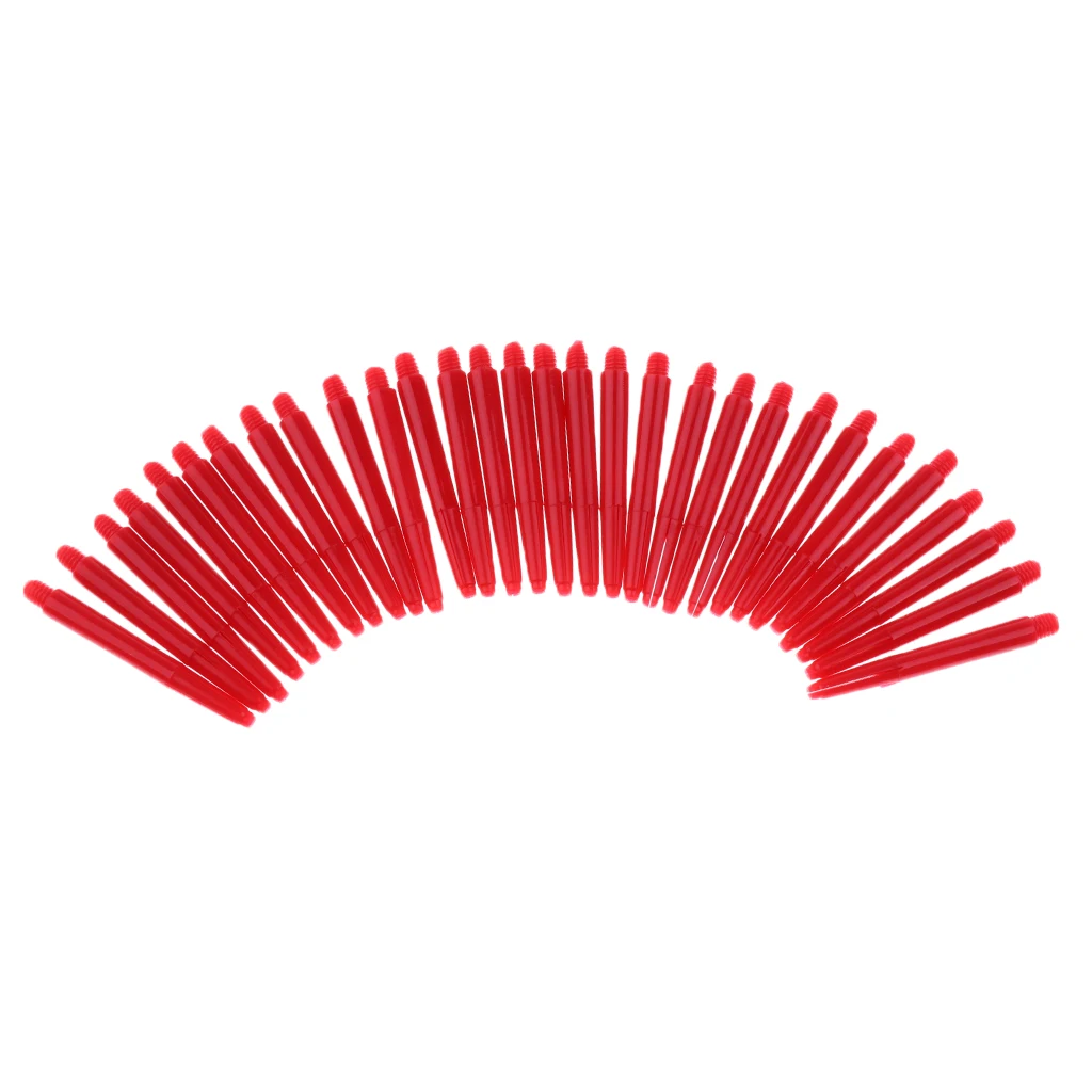 MagiDeal 90Pcs Durable Nylon 2BA Thread Dart Shafts Dart Stems Medium 43mm for Steel/Soft Tips Darts Accessories