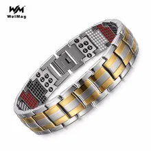 WelMag Fashion Jewelry Healing FIR Magnetic Bracelets Titanium Bio Energy Bracelet For Men Blood Pressure Accessory