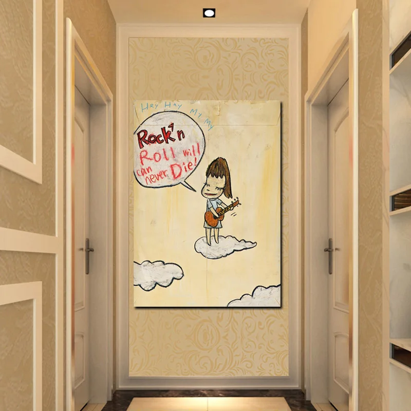 ariel doll Yoshitomo Nara Cartoon Sleepwalking Doll Drawing Japanese Painting HD Print Canvas Art Pictures Poster For Baby Kids Room Decor bratz dolls