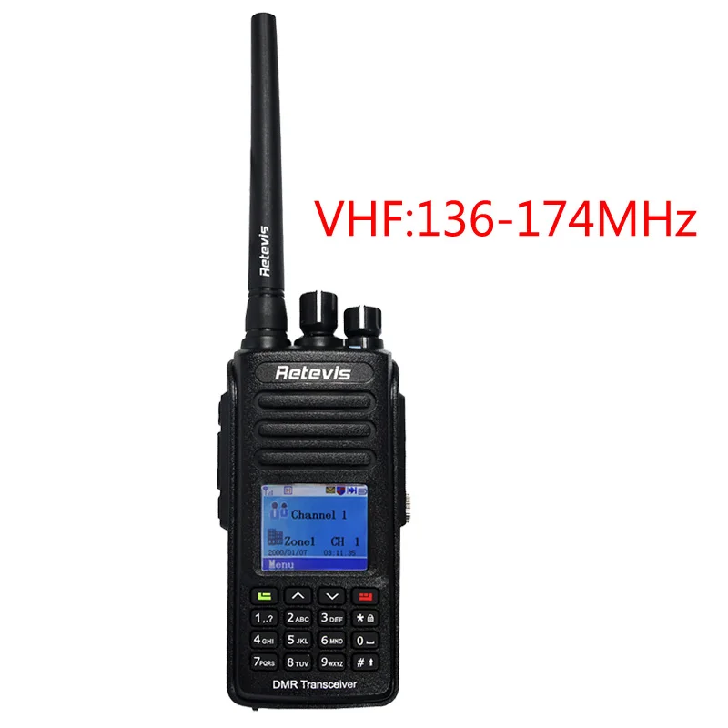 Retevis RT8 DMR цифровое радио(gps) Walkie Talkie 5 Вт 1000CH UHF(или VHF) IP67 водонепроницаемый пылезащитный радиоприемопередатчик+ кабель - Цвет: VHF