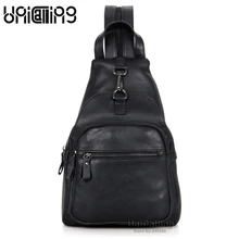 UniCalling Мужская сумка из натуральной кожи на груди Модный повседневный кошелек/телефон/аксессуары держатель Портативная сумка из натуральной кожи сумка-мессенджер