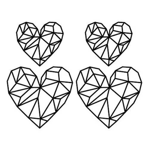 

Waterproof Temporary Fake Tattoo Stickers Black Heart Love Geometric Cool Design Body Art Make Up Tools
