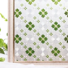 Хлопковые ПВХ оконные крышки пленки домашние декоративные без клея 3D статические декоративные окна ванная комната стеклянные наклейки 45x200 см