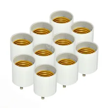 10 шт. GU24 в E26/E27 адаптер-преобразует ваш контактный базовый светильник GU24 в винтовой разъем лампы E26/E27 светодиодный держатель лампы конвертер