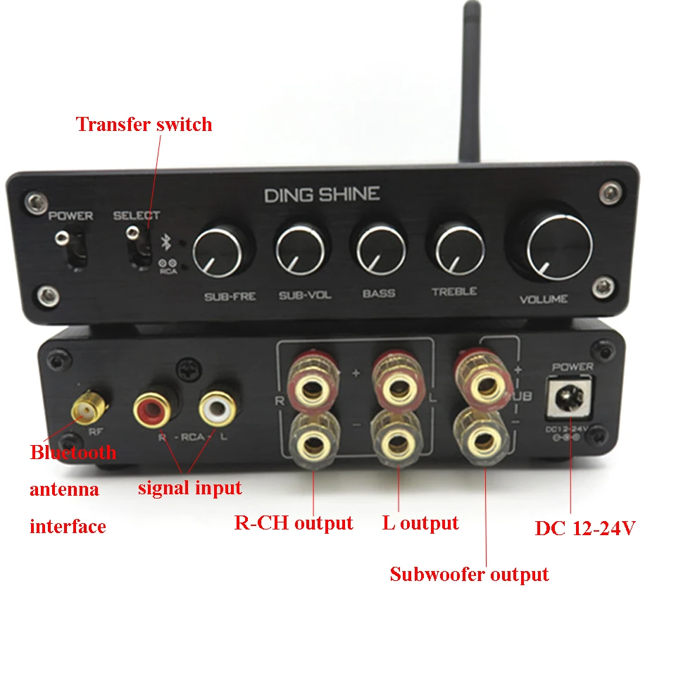 Lusya CSR8635 Bluetooth 4.0 TPA3116 2.1 High power HIFI Subwoofer amplifier board Class D 2 * 50W +100W B2-004