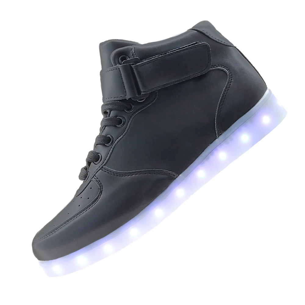 

SYTAT 2017 New Men Fashion Luminous Shoes High Top LED Lights USB Charging Colorful Shoes Unisex Lovers Casual Flash Shoes