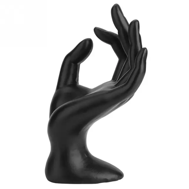 Details about / Lady OK Shaped Hand Jewelry Display Stand Resin Velvet Hand Model Bracelet