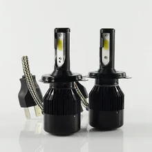 C6 Фары Автомобиля 60 Вт 3400LM Led Лампочки H1 H3 H7 9005 9006 H11 H4 H13 9004 9007 Автомобилей Фары 6000 К Противотуманные фары c6 5202