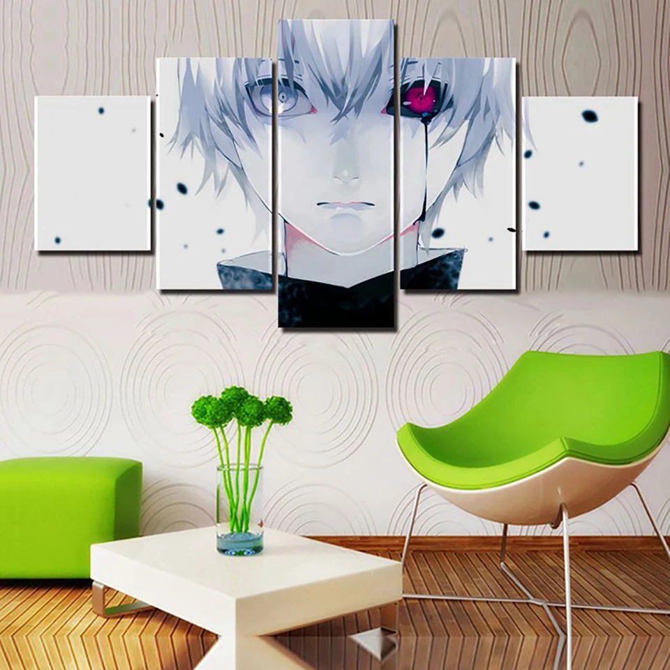 Prints Pictures Home Wall Art 5 Panel Tokyo Ghouls Painting