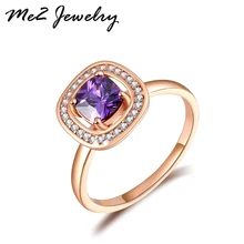 Promotion Top Quality Shiny Crystal Rose Gold Plated Rings Wedding Finger Ring For Women Jewelry Gift