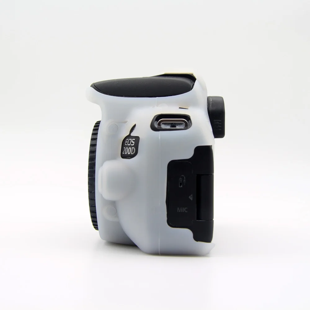 Мягкий силиконовый чехол для камеры Canon EOS 200D Bubber защитный корпуса с ручкой
