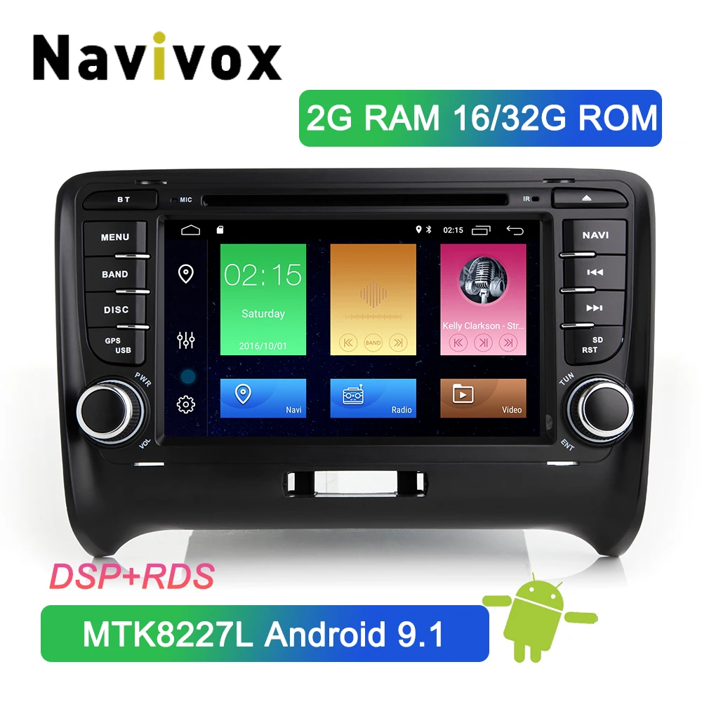 

Navivox 2 Din Android 9.1 Car DVD GPS For Audi TT MK2 8J 2006 2007 2008 2009 2010 2011 2012 Car Multimedia Player Radio With DSP